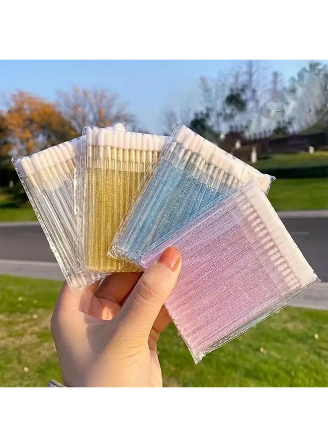 Disposable Lip Brush Set 10pcs Random Color Nylon Bristle Portable Lip Gloss Applicator - Image 1